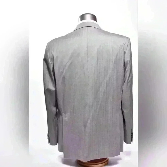 RAFFAELE CARUSO Grey Herringbone Fine 100% Wool Soft Blazer Jacket 56E 46R Italy - Picture 4 of 10